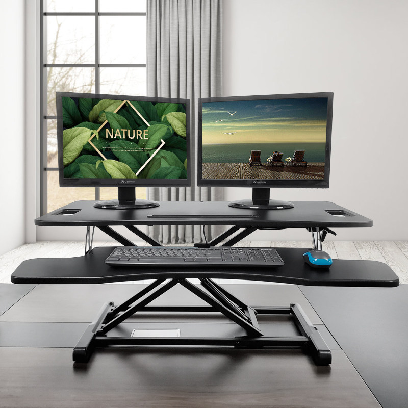站立式升降桌电脑支架增高台桌面工作台家用办公增高架台式电脑架