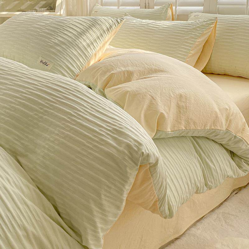 小清新纯色四件套简约轻奢