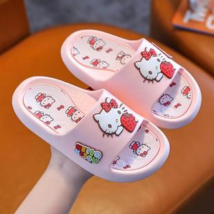 哈喽kitty猫拖鞋 女夏季 凯蒂猫家居鞋 室内洗澡防滑凉拖kt猫软底鞋