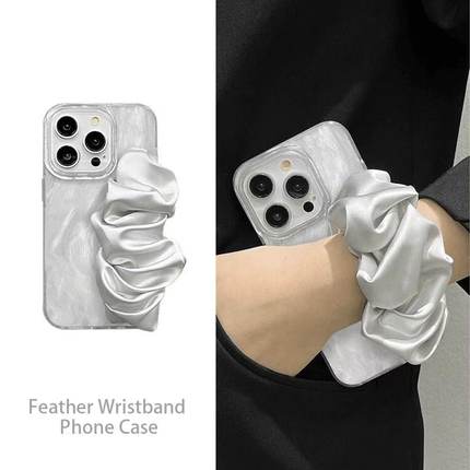 高级腕带背带适用于OPPOFindX9X8/X7Ultra/X6/X5手机壳Reno15/14/13保护套真我realme15/12X/K11A6pro/A5闪银