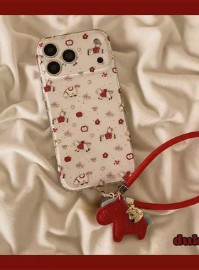 邦奥鸣红色马适用于OPPOfindx9手机壳x8x7/x6新款Reno15/14pro/13保护套R17/15女k12s/11/10XA6A5pro/a35白底