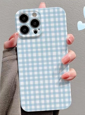 满喆白蓝线条适用于oppo reno15pro手机壳reno14/reno13Reno12/109/6/7se女r15标准保护套reno5/4/3女r17菲林