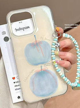 两个蓝色水果适用于荣耀500手机壳400300UltraMagic8/7/6pro女X70i荣耀100/90/80/70/60畅玩50plus大孔保护套