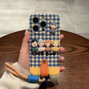 蓝白格子波点适用于oppoFind8s/x9pro手机壳k12x/11女款k10全包k9s保护套A6PROA9795新款xfindx7pro/x5大眼睛