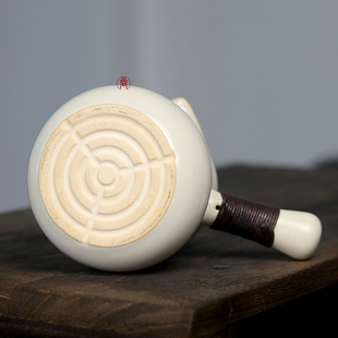 侧把陶瓷烤茶罐公道杯陶壶可干烧加热围炉煮茶大容量泡茶壶罐罐茶