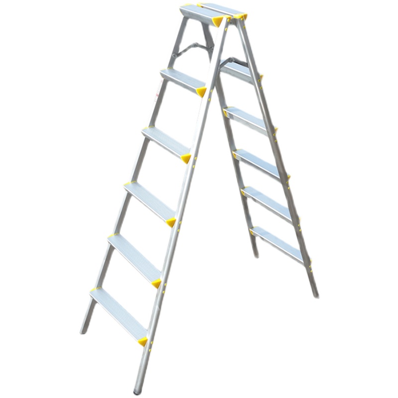 加厚多功能折叠铝合金梯子伸缩双面人字梯便携室内 折叠6步家用梯
