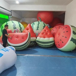 饰品商场美陈布置道具摆件网红拍照打卡 PVC充气西瓜半球户外装
