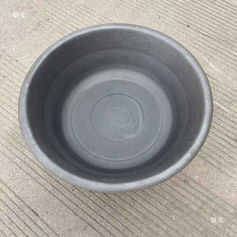 特厚生铁盆烤火篝火盆火锅盆传统铸造铸铁大盆平底铁锅加深平锅