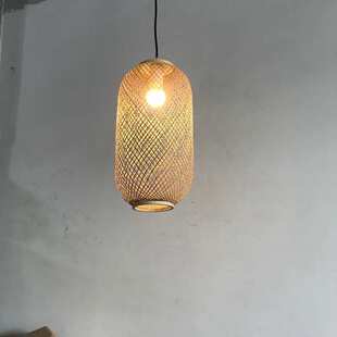 日式竹编灯笼竹子灯罩复古民宿大排档竹篾竹丝手工编织竹艺灯笼