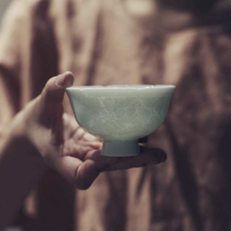 湖田窑茶盏茶杯品茗杯点茶壶手执壶仿宋式温酒壶中式景德镇陶瓷
