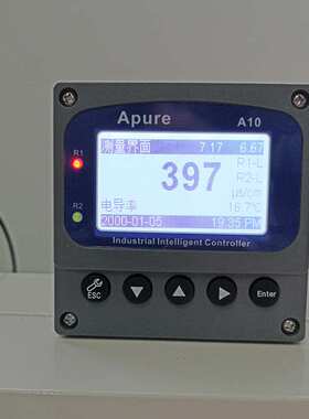 Apure电导率A10CD-A/KS1-5M-NTC工业在线电阻率控制器 电导率仪