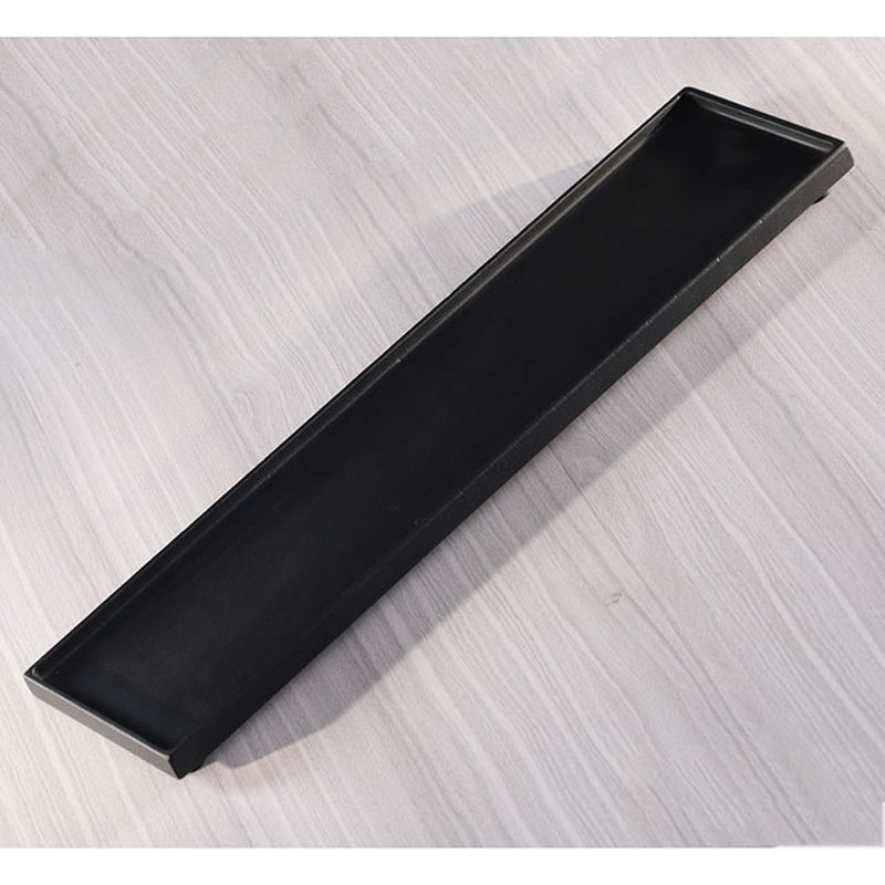 乌金石整块石头假山盆景盆栽盆长方形花盆吸水石浅盆室内桌面摆件