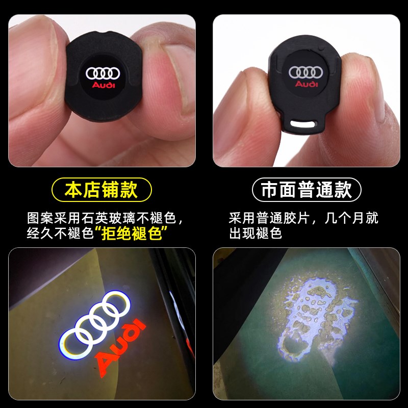 适用于奥迪迎宾灯A3A8lA7A6LA4LQ3Q7A5Q5l车门投影照地氛围改装饰