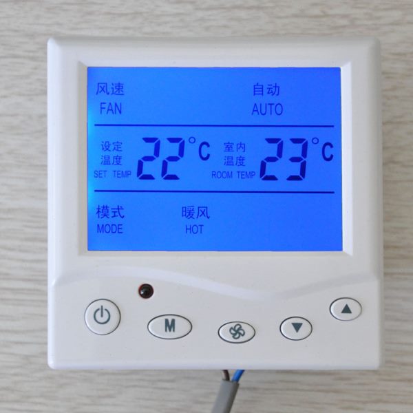K803中央空调液晶温控器面板 风机盘管智能温度控制器 三速开关