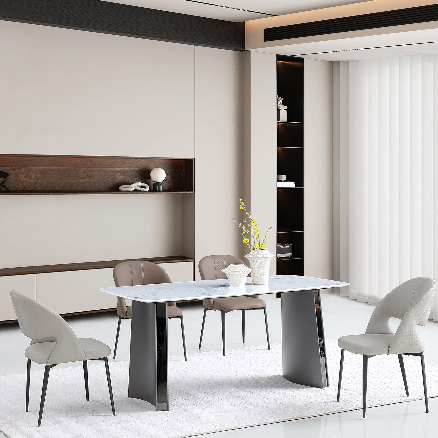 欧式大理石奢石餐桌微晶石超晶石广东佛山铂金钻意式饭桌轻奢风格,住宅家具,大理石餐桌,淘宝优惠券,粉丝福利购,淘宝优惠卷