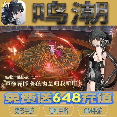 鸣潮二次元开放世界手游gm后台vip无限资源礼包兑换码满级自用号