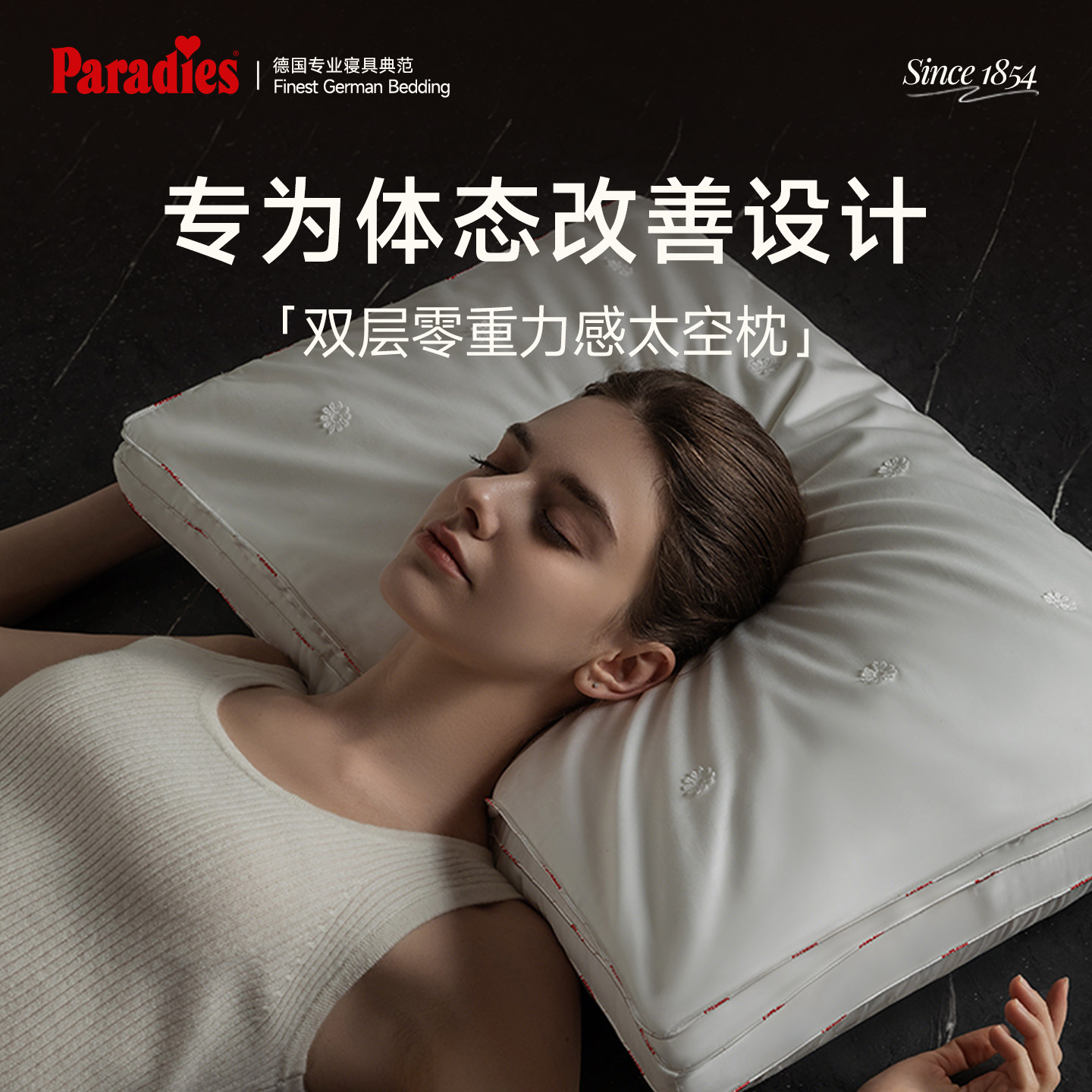 Paradies蚕丝枕头护颈枕助睡眠枕芯家用软枕零重力成人专用护颈枕