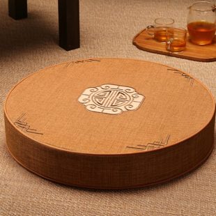 坐垫子念佛佛圆形跪拜垫禅意跪拜垫地垫加厚 打坐家用垫家家道中式