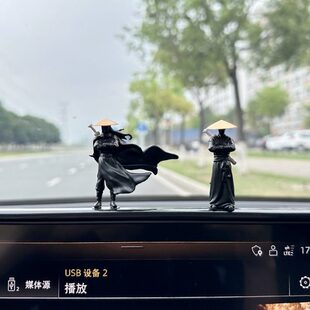 办公室车载摆件电脑屏幕剑汽车微缩古风侠客盆台客微景观中控桌面