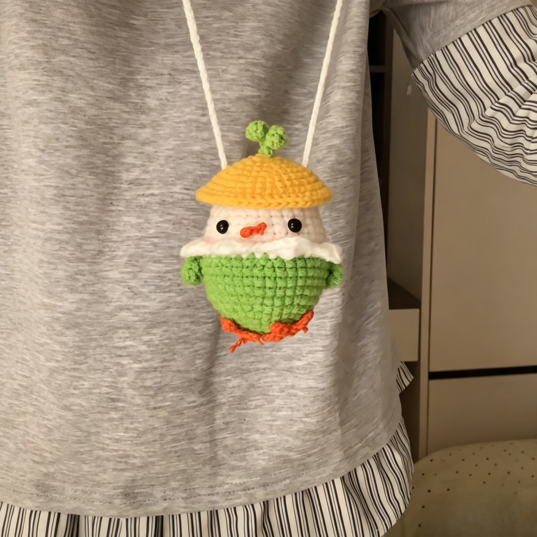 早餐小鸡鸡蛋兜手工DIY材料包编织蛋袋毛线钩织网兜送朋友小礼物