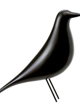 简约小鸟电视柜摆件时尚软装展厅样板房玄关黑白北欧鸟客厅装饰品