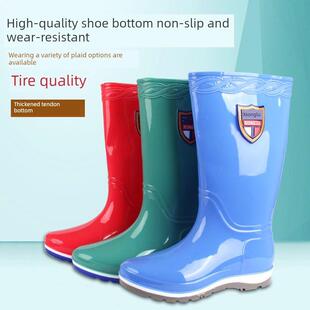 雨鞋女高筒雨靴长筒水靴水鞋加绒防滑胶鞋套鞋时尚冬雨鞋中筒包邮