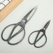 铁剪刀手工锻打纯铁家用剪纸剪皮革老式 裁缝剪布复古剪刀传统民用