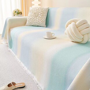 美式沙发布防猫抓沙发靠枕盖巾沙发垫布高级感盖布四季通用l型垫