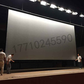 金属硬幕3D立体投影幕融合幕布弧形幕环型高清工程硬幕需订制