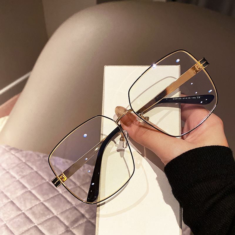 加大框2020i新款素颜无度数平光镜男潮港风显脸小眼镜框女近视眼