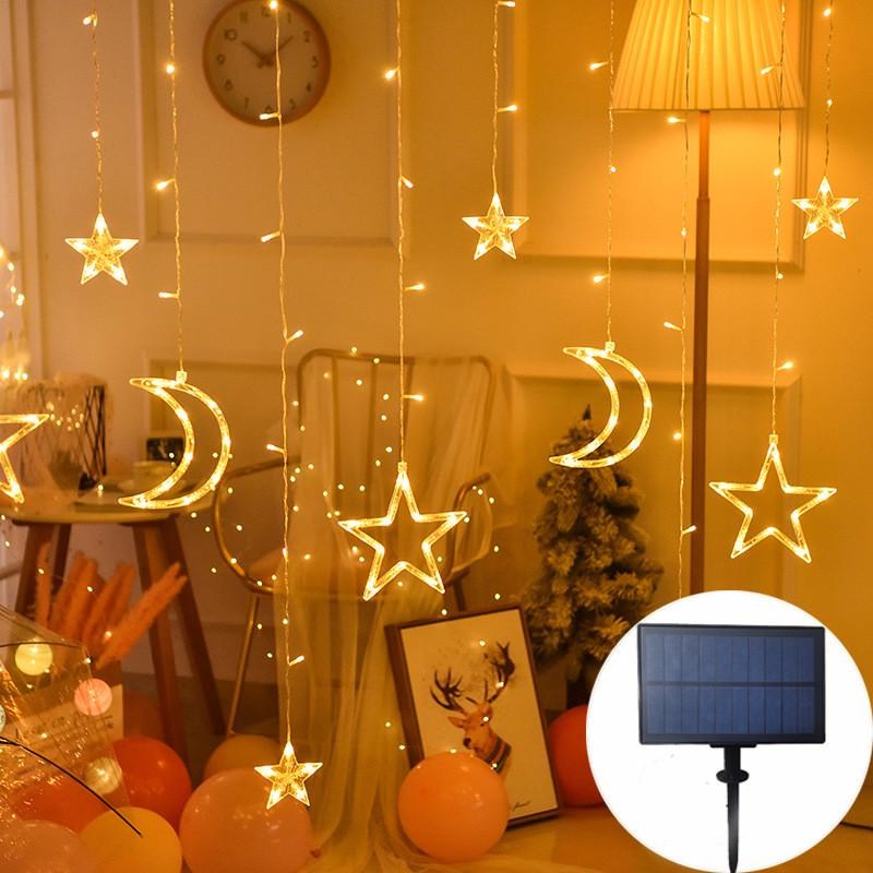 星星灯房间浪漫场景布置窗帘灯阳台装饰J太阳能防水灯户外氛围灯