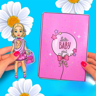 照顾宝宝纸娃娃换装小女孩过家家手工diy成品自制安静书玩具