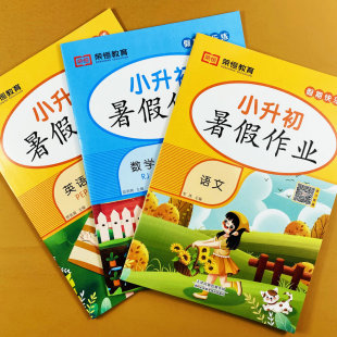 暑假衔接假期快乐练习册小升初拼音字词成语句子阅读理解口算应用题解决问题思维训练荣恒 六年级下册暑假作业语文数学英语人教版