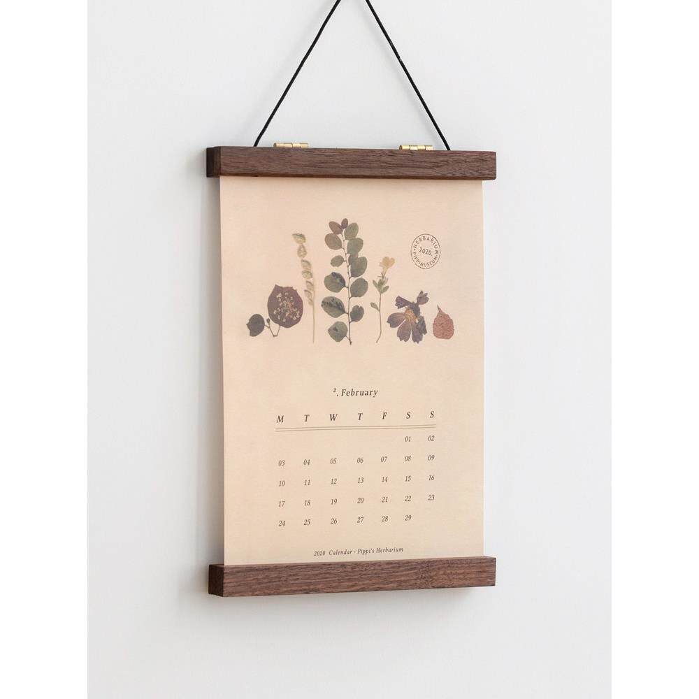 黑胡桃实木插画夹 墙面壁挂磁吸铁画框架 日历海报框架夹子展示架