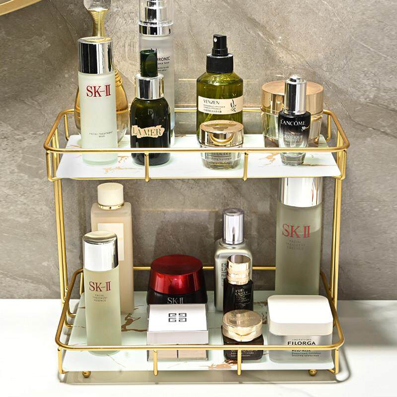 化妆室洗漱台置物架浴室厕所洗手间台面护肤化妆品收纳酒店收纳层