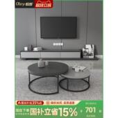 客厅咖啡桌和电视柜组合现代风格 斯堪 纳维亚简单 家庭可伸缩