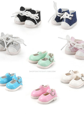 【仅鞋子】17CM拉布布一二代labubu帆布鞋皮鞋马卡龙怪兽鞋PVC鞋