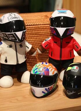 【仅头盔】玩偶头盔搪胶公仔娃衣帽子盲盒小熊炫酷摩托电动机车