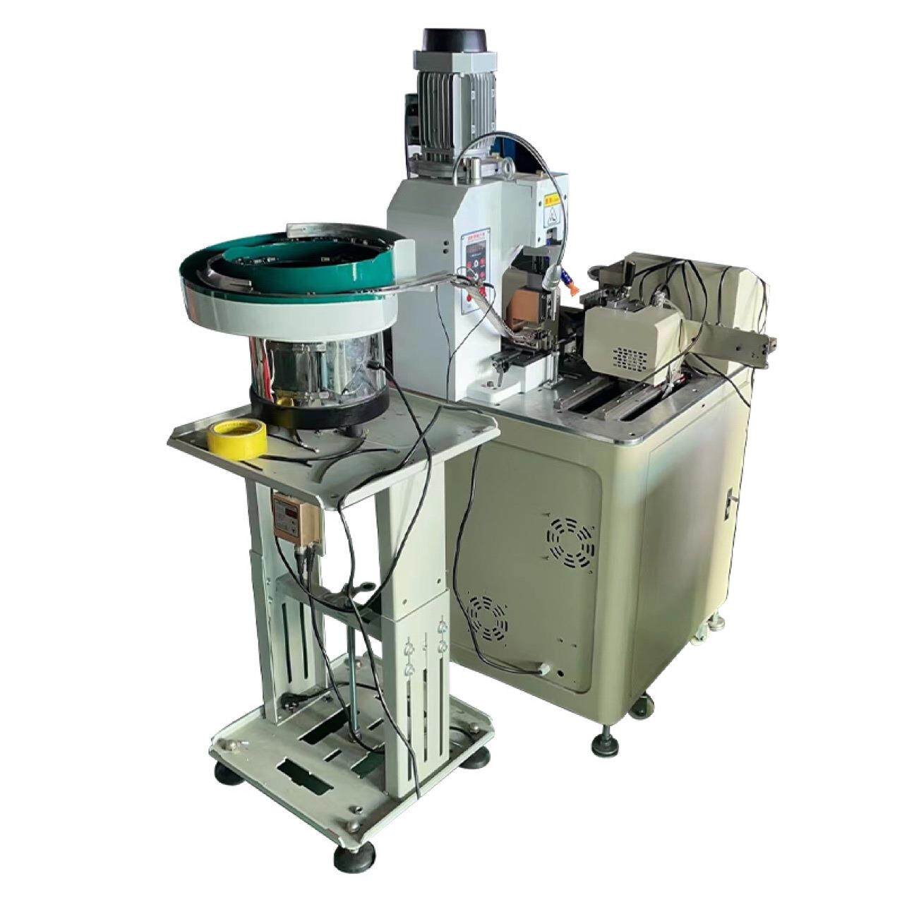 自动扁圆护套线打端沾锡机，自动电源线打端沾锡机，双头打端机