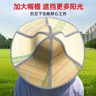 农村下地干活农活帽子女2025男士遮阳帽采茶帽防晒草帽面罩遮阳帽