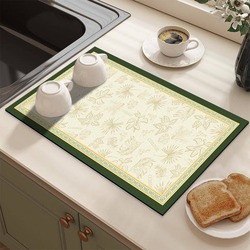 厨房台面沥水垫耐高温家用桌垫碗筷餐盘吸水速干杯垫水池洗手台垫