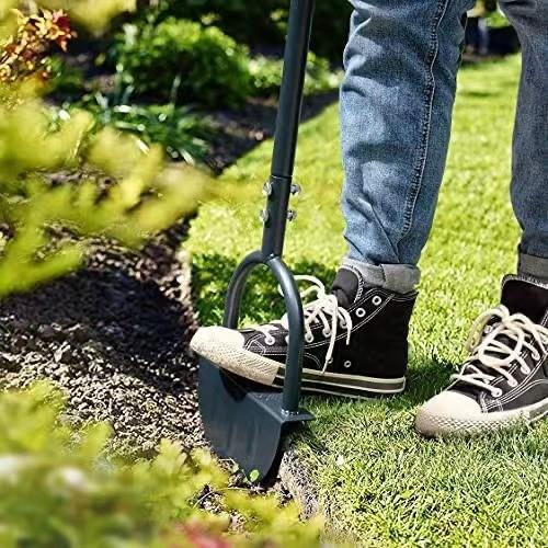 手动剪边铲 带把半月形草坪修边机 锯齿手草坪修边工具台阶修边铲