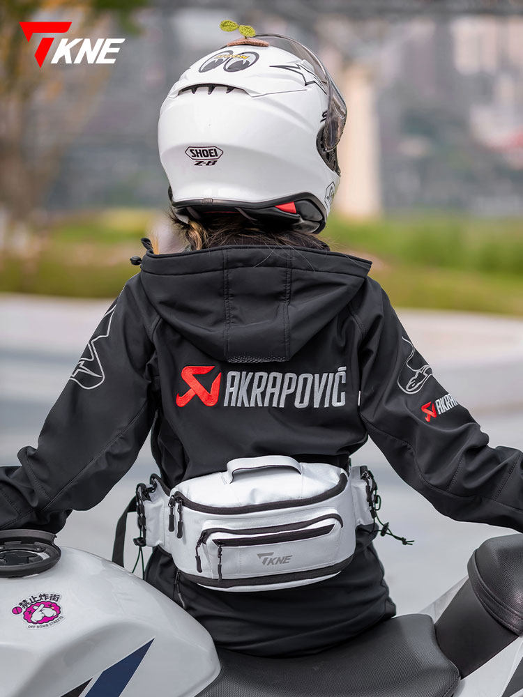 tknee摩托车腰包Bg1大容量多功能自行车防水背包摩托车装备男士胸