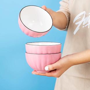 日式 饭碗家用陶瓷吃饭碗高级感瓷碗小号汤碗餐具创意个性 碗碟套装