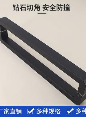 钻石切角方管防撞不锈钢玻璃门大拉手木门咖啡灰色磨砂黑大门把手