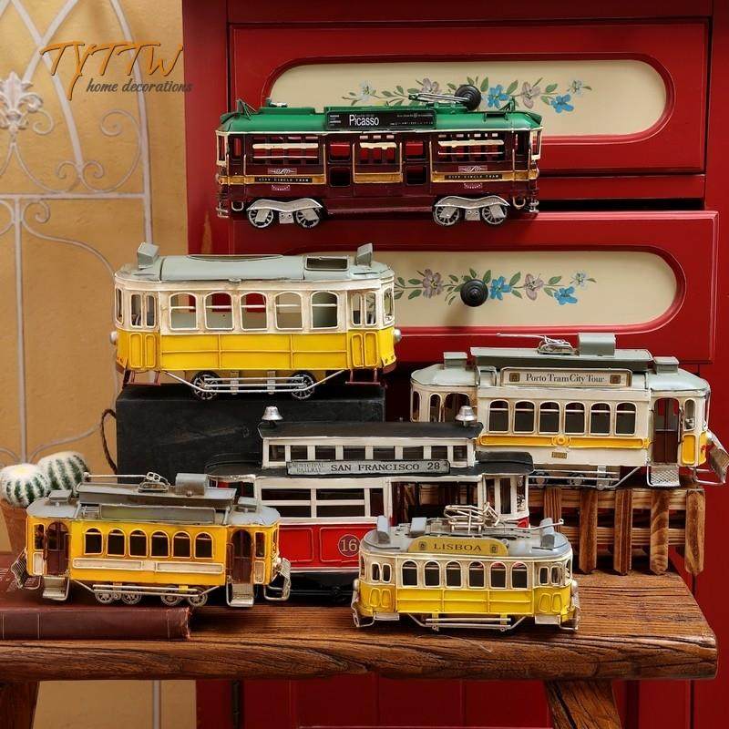 覆古电车铁模型工业风格创意桌面装饰品美国咖啡馆对象工艺品软装,家居饰品,桌面摆件,淘宝优惠券,粉丝福利购,淘宝优惠卷