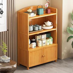 办公室茶架子置物架茶叶收纳柜客厅靠墙茶室布置储物柜楠竹茶水柜