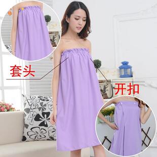 美容院顾客人睡专用汗蒸服浴裙浴巾浴袍衣服棉抹胸围裹胸女款春