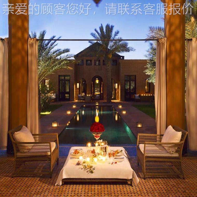 休闲酒外藤编沙发别墅设计师花园庭院阳民宿店阳光房设480台计家