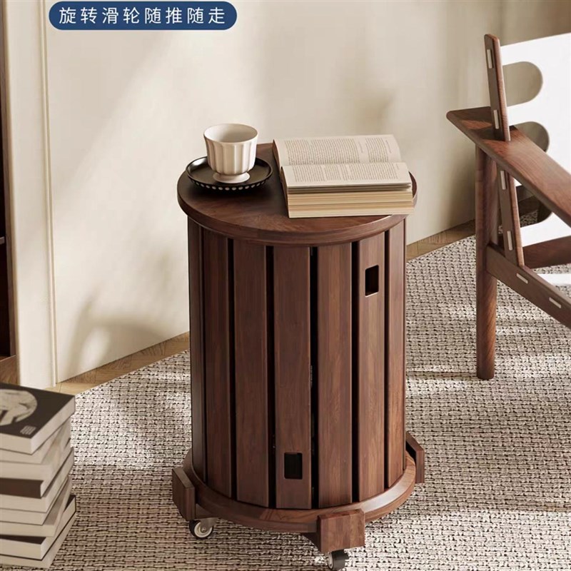 实木凳子可叠放圆凳组合矮凳家用餐桌板凳备用叠叠乐万向滑轮椅子